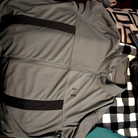 Under Armour Long Sleeve Zip up Pullover Men's Blue Size XL - Picture 2 of 4